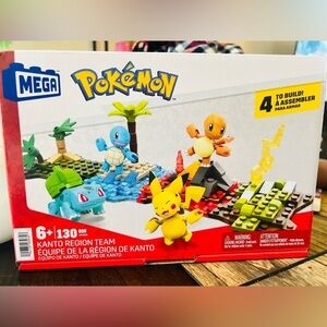 MEGA Pokémon Building Toy Kit Kanto Region Team with 4 Figures 130 Pieces